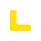 5S Supplies 5S Corner Markers, 2 in W., 6 in L., 0.003 in Thickness, 25 PK VSC-ROUND-YELLOW - alternate 1
